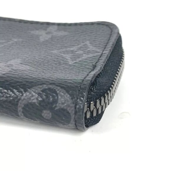 LOUIS VUITTON M63536 MonogramEclipse Portemonejour Wallet Coin Case coin purse - Picture 7 of 13